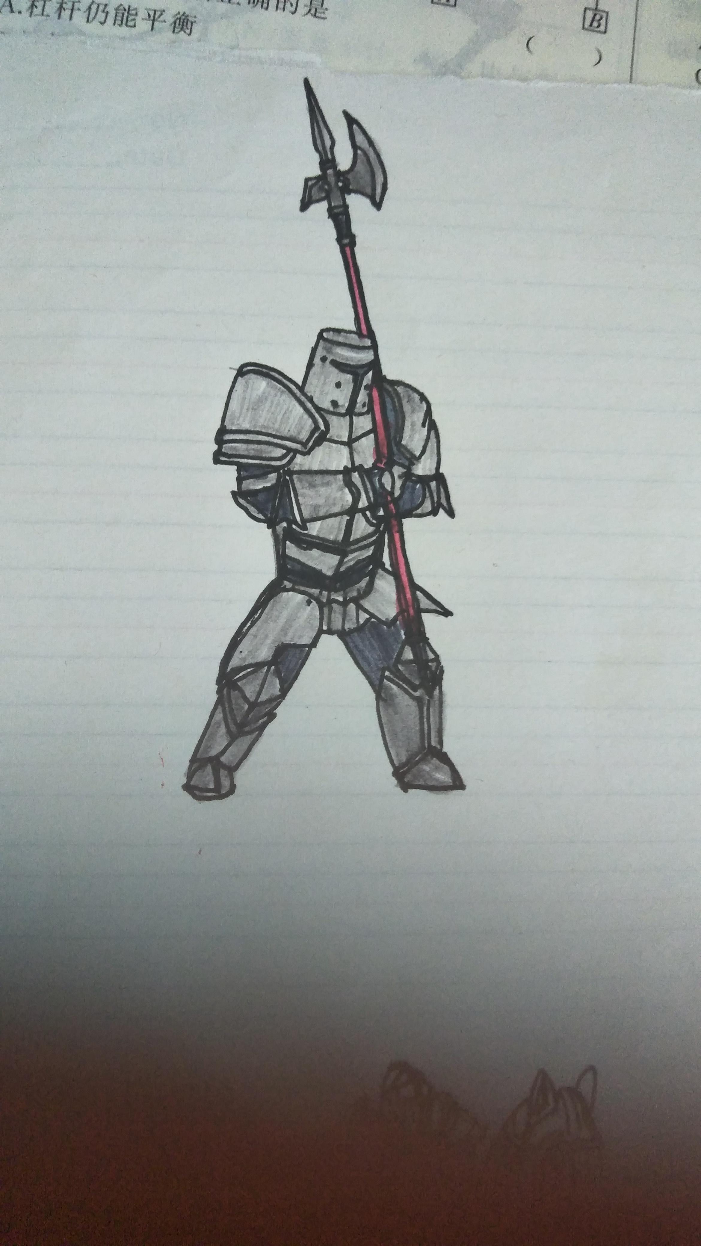 上色版的屑作4号(水彩笔画不出那种亮白色，只能暗一点了)