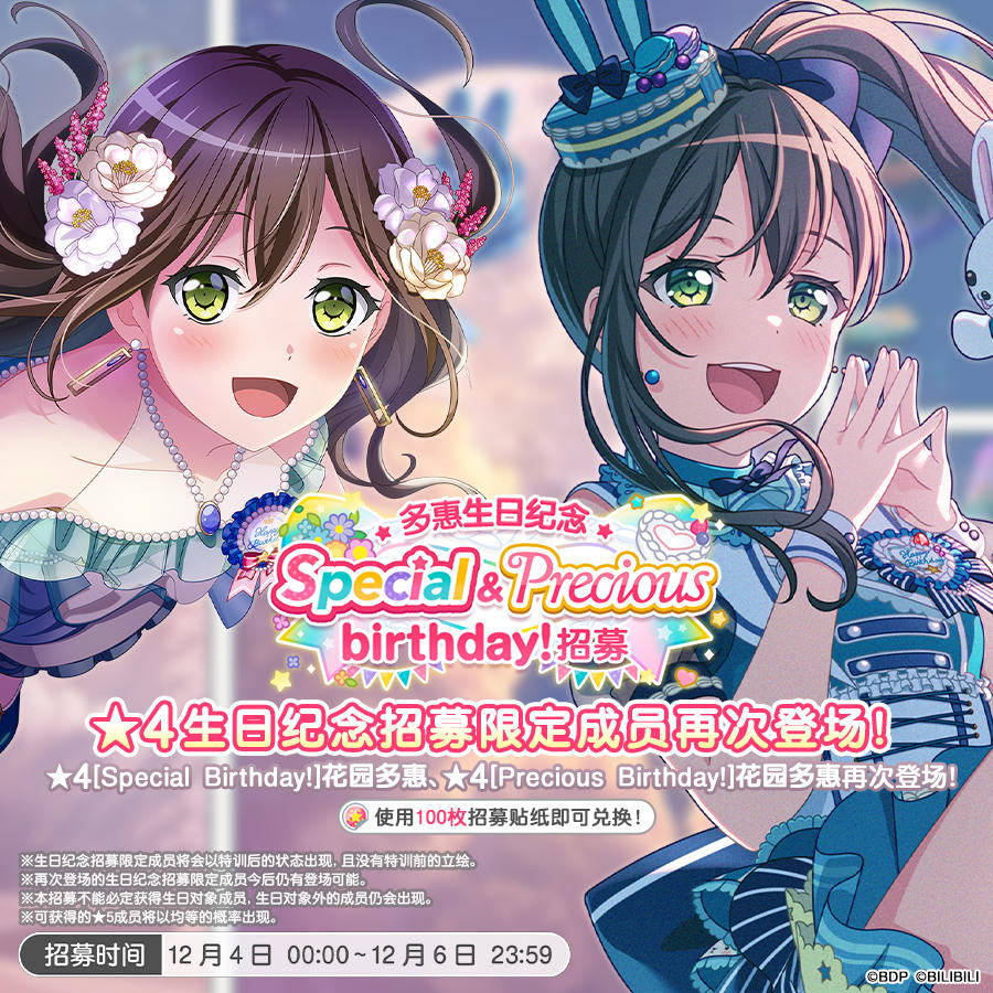 生日招募预告「多惠生日纪念 Special&Precious birthday招募」