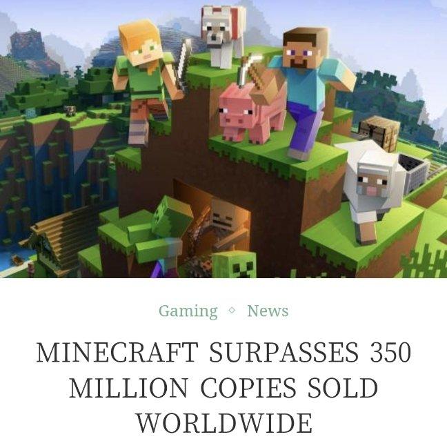 《我的世界》销量突破3.5亿，铸就史上最畅销游戏不朽传奇