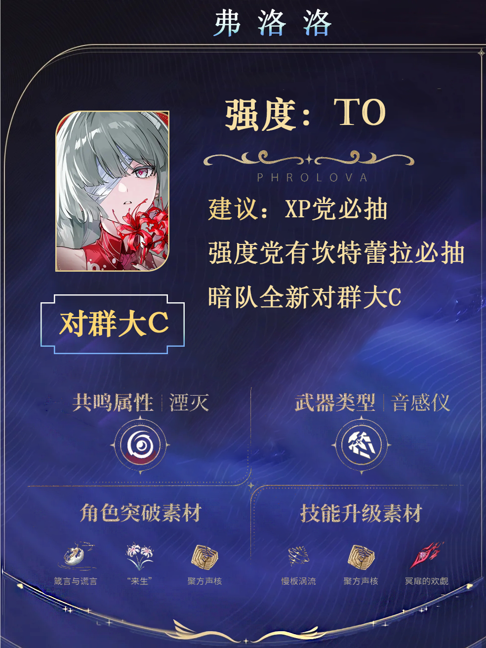 弗洛洛角色攻略