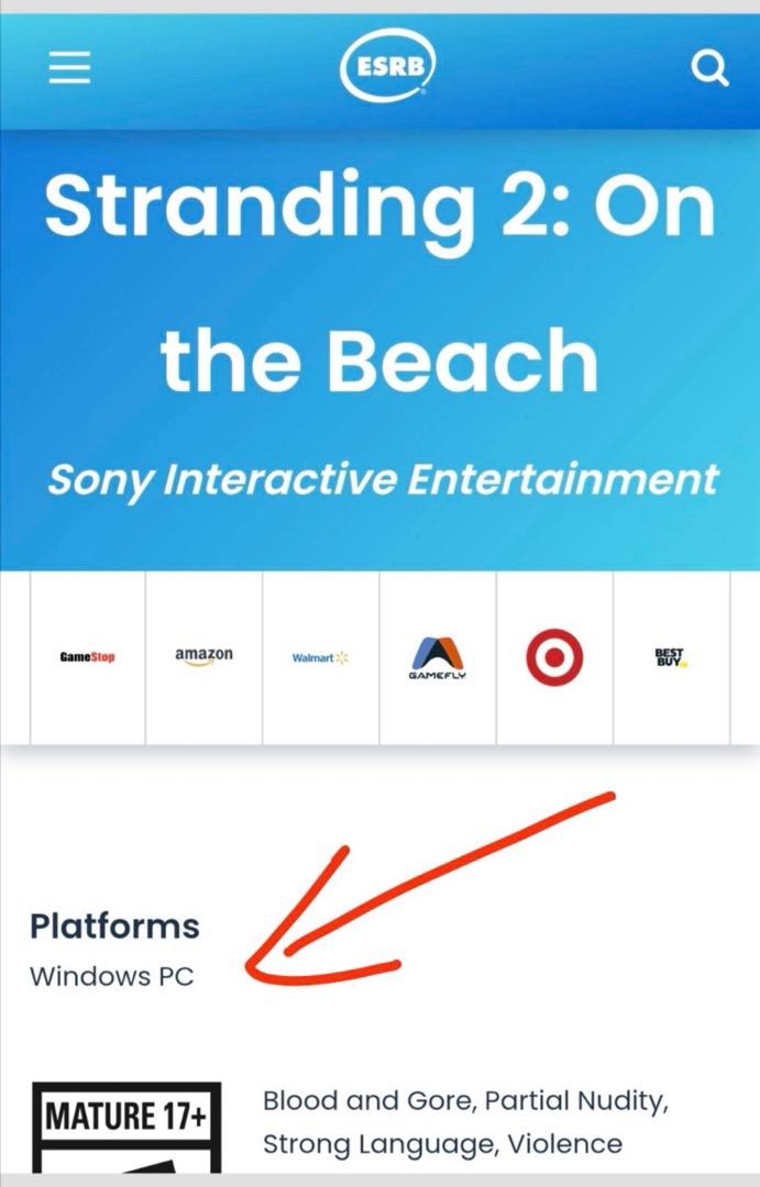独占又上PC！《死亡搁浅2》通过分级审核