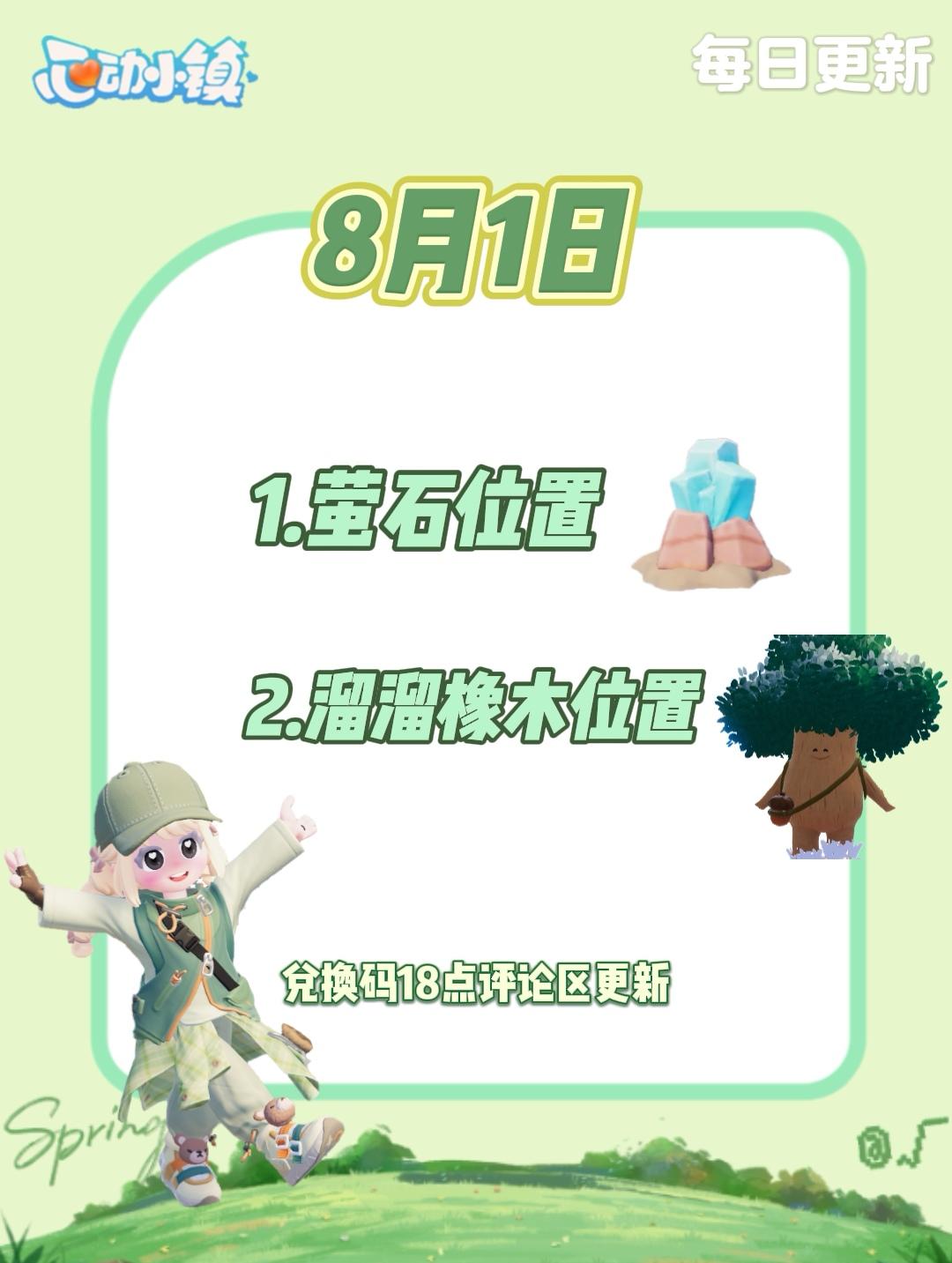 8月1日 心动小镇萤石和溜溜橡木位置截图