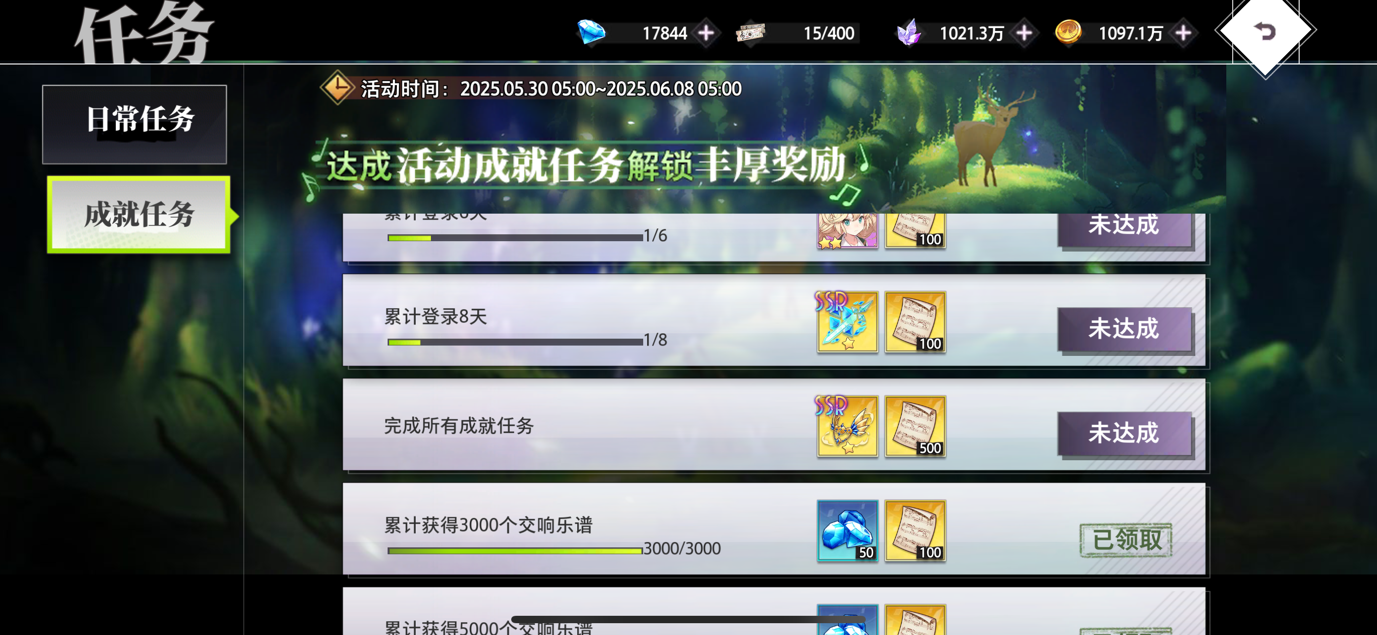 活动任务提醒！