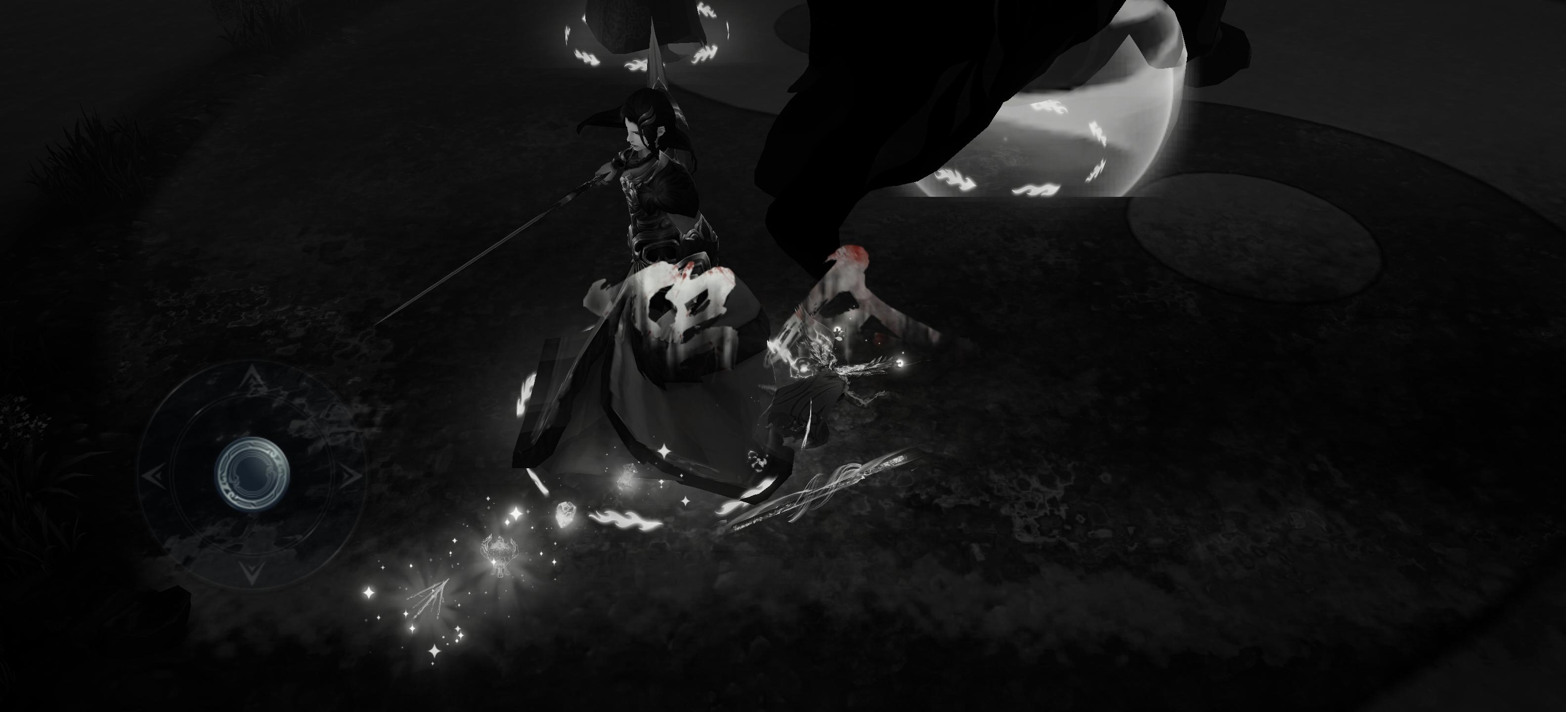 头一次被怪虐成这b样，一个小时全黑白屏