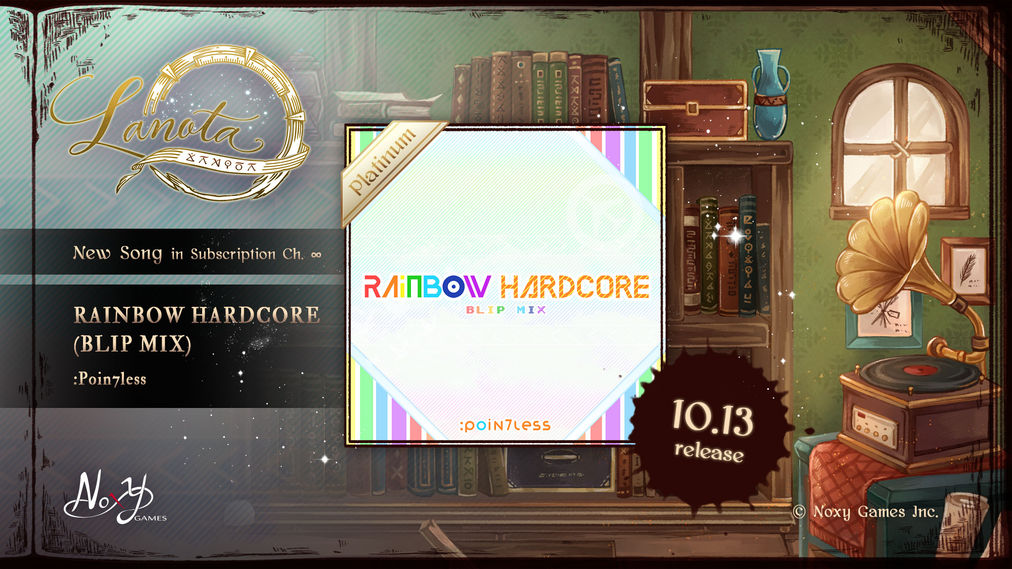 《里莫的秘密书房 - 190》新曲「RAINBOW HARDCORE (BLIP MIX) / :Poin7less」今日推出！