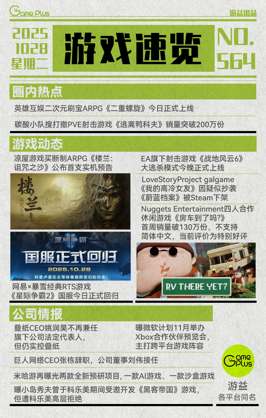 游戏行业值得关注的信息-10.28截图