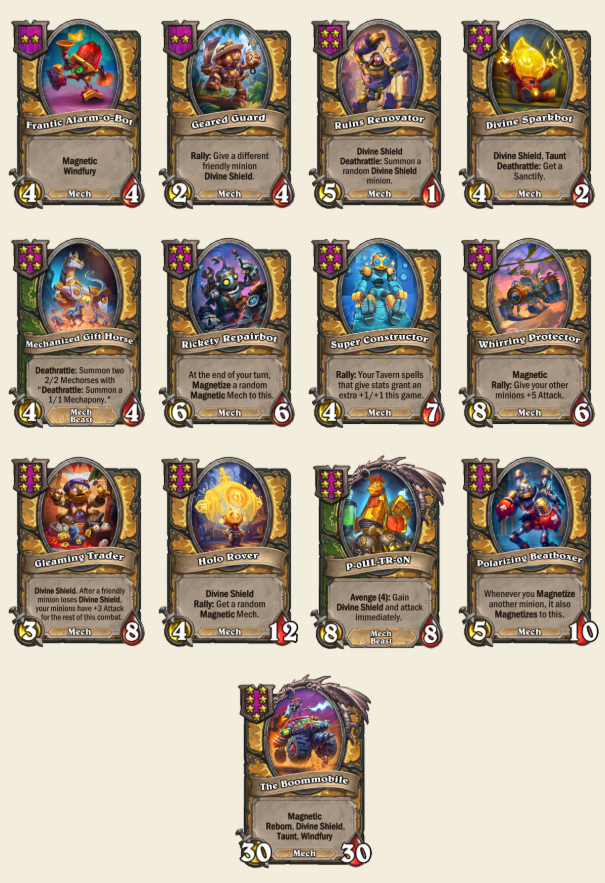 炉石酒馆新版本机械随从移除or回归