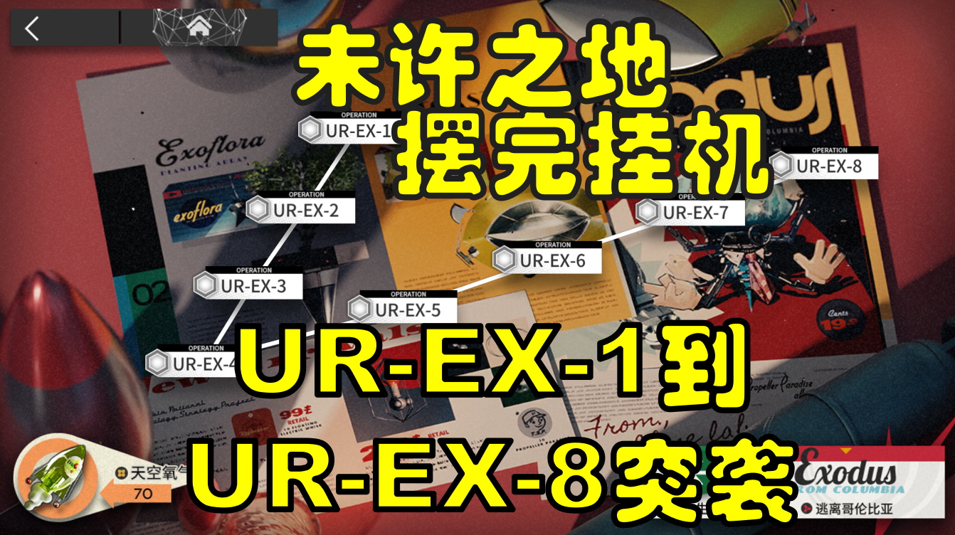 【明日方舟未许之地】UR-EX-1到UR-EX-8突袭摆完挂机合集