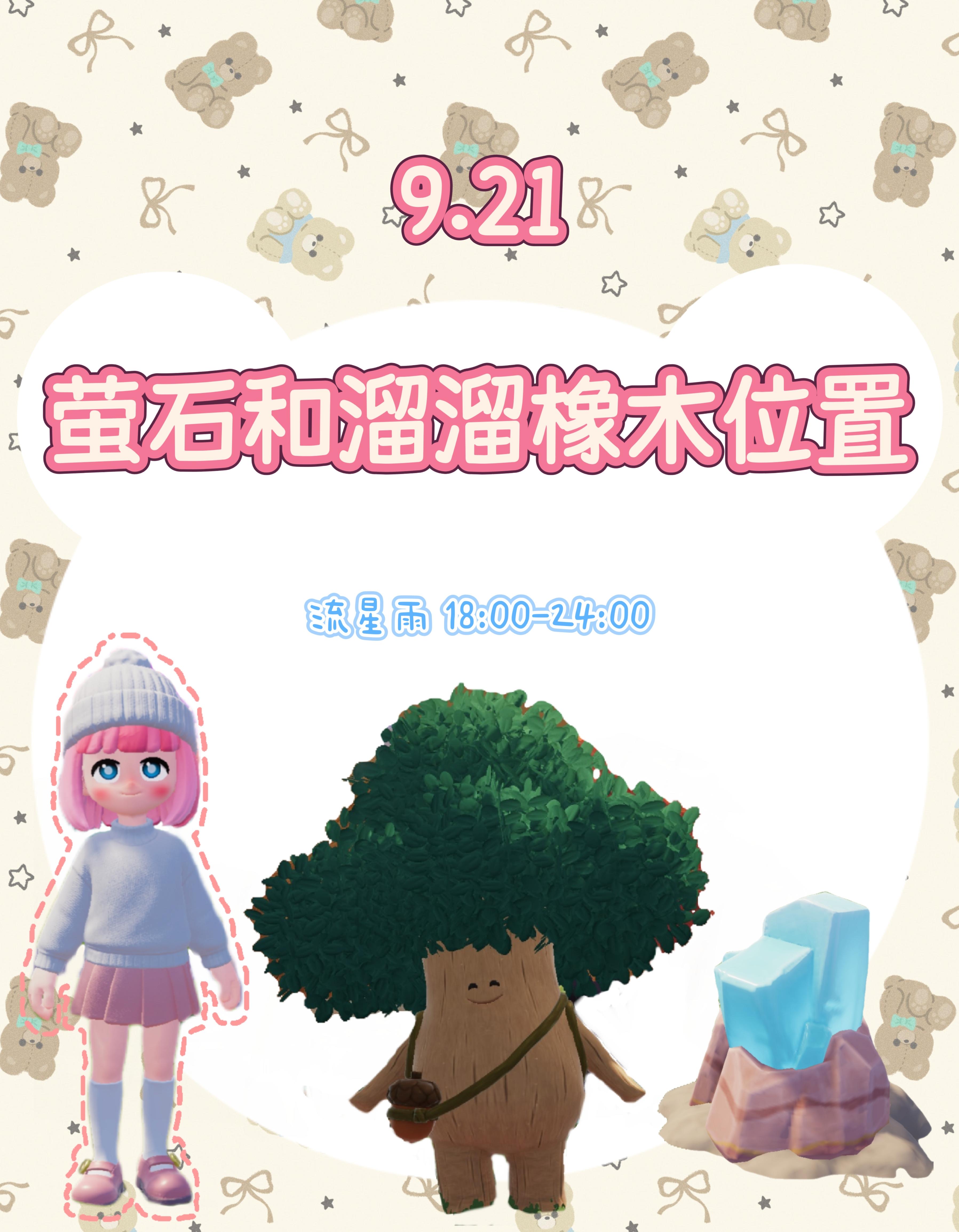 今日萤石和溜溜橡木位置已更新