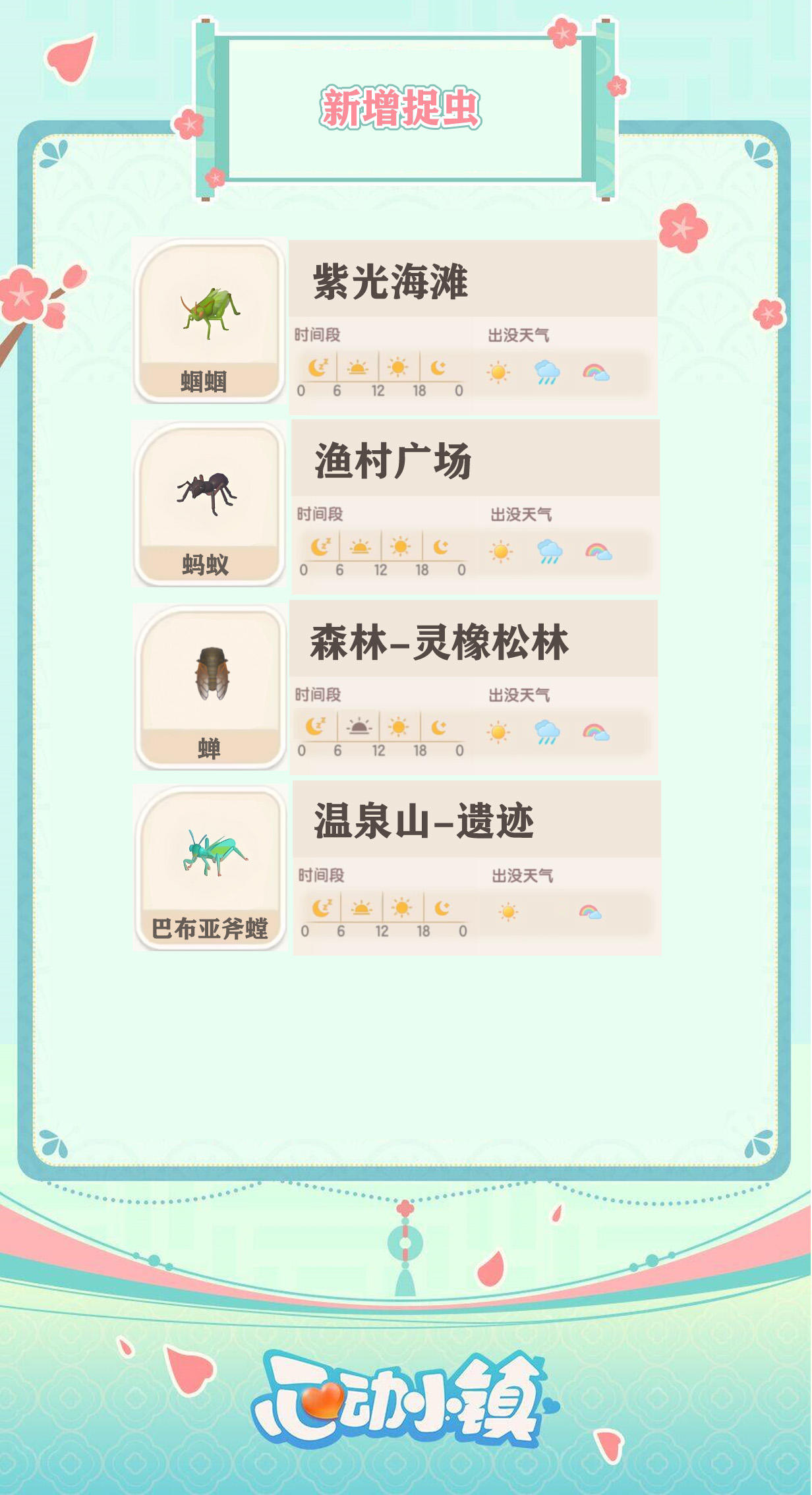 心动小镇★捉虫指南(14级以补全)