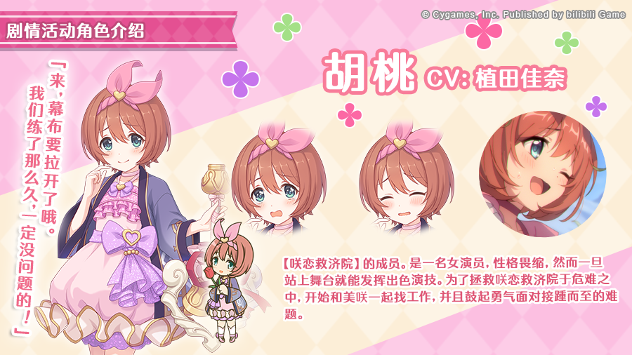 剧情活动「Sweet tiny stage！ 新人女演员与小小淑女」角色介绍