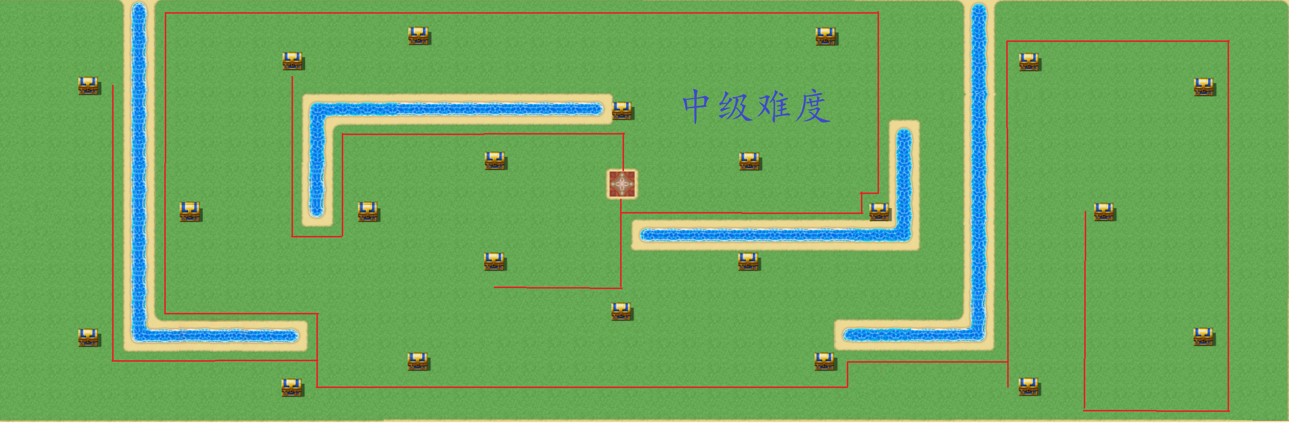 2025·端午节活动副本·地图走法全貌·第一弹（带宝箱标注版）