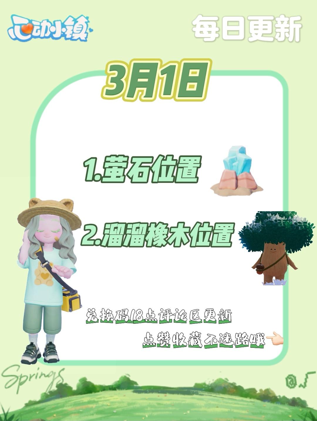 3月1日 心动小镇萤石和溜溜橡木位置截图