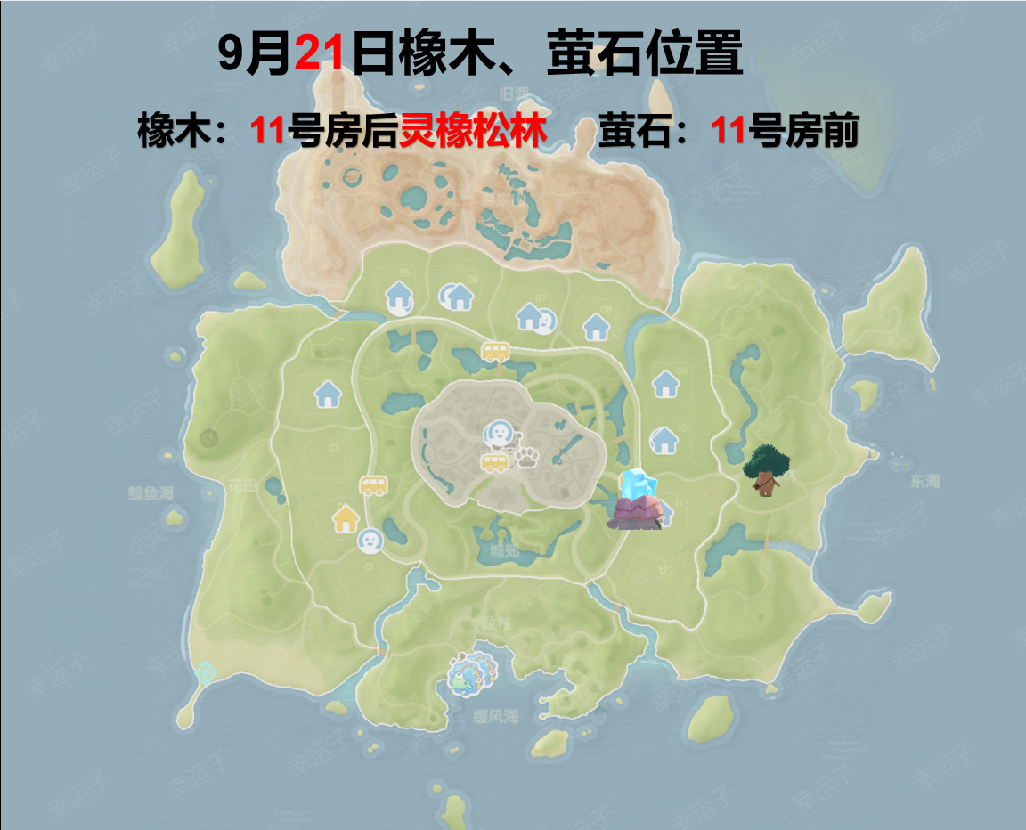 心动小镇9月21日萤石11号，橡木灵橡松林截图