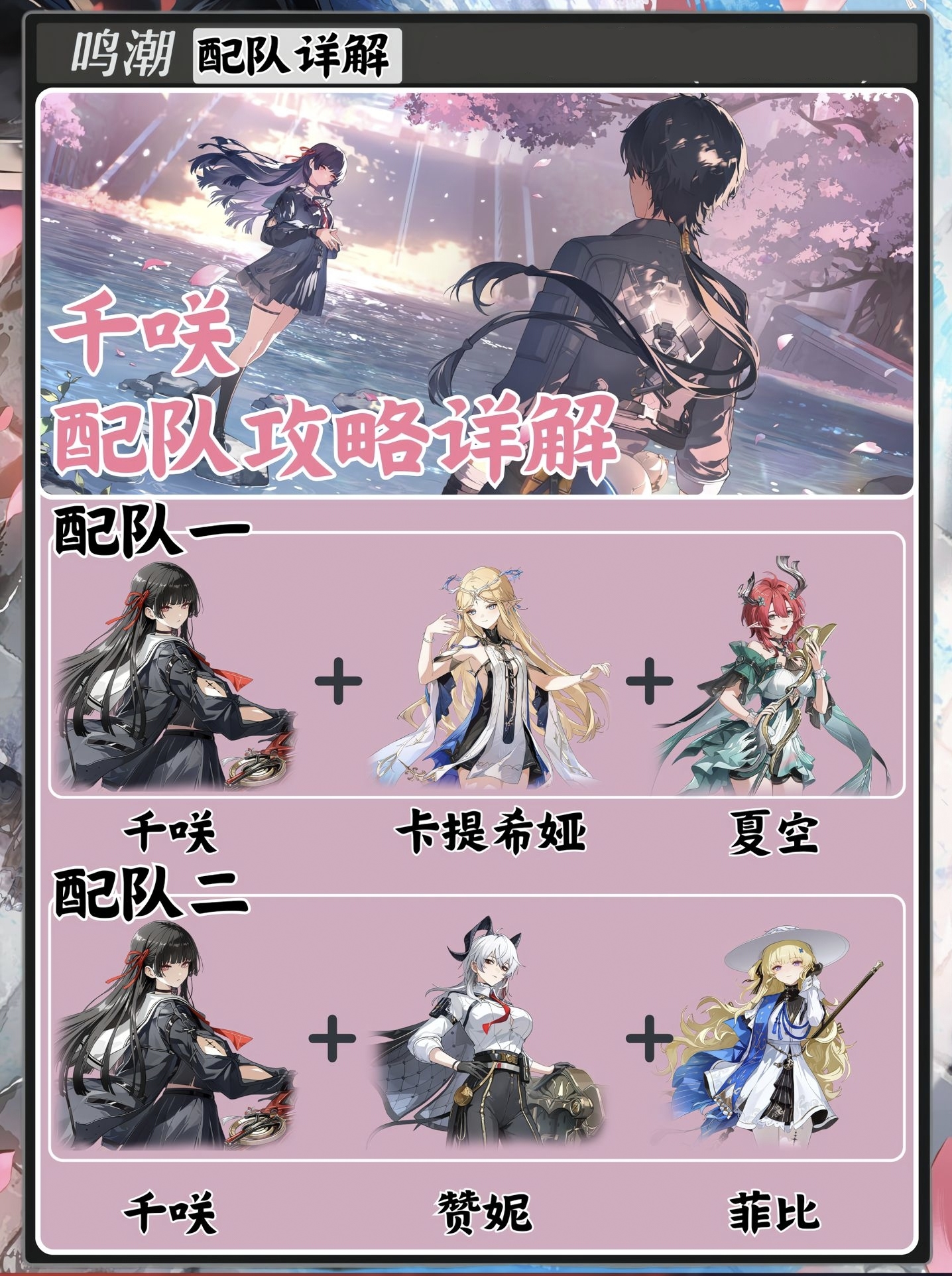 鸣潮2.8版本千咲配队攻略详解- 鸣潮攻略- TapTap 鸣潮论坛