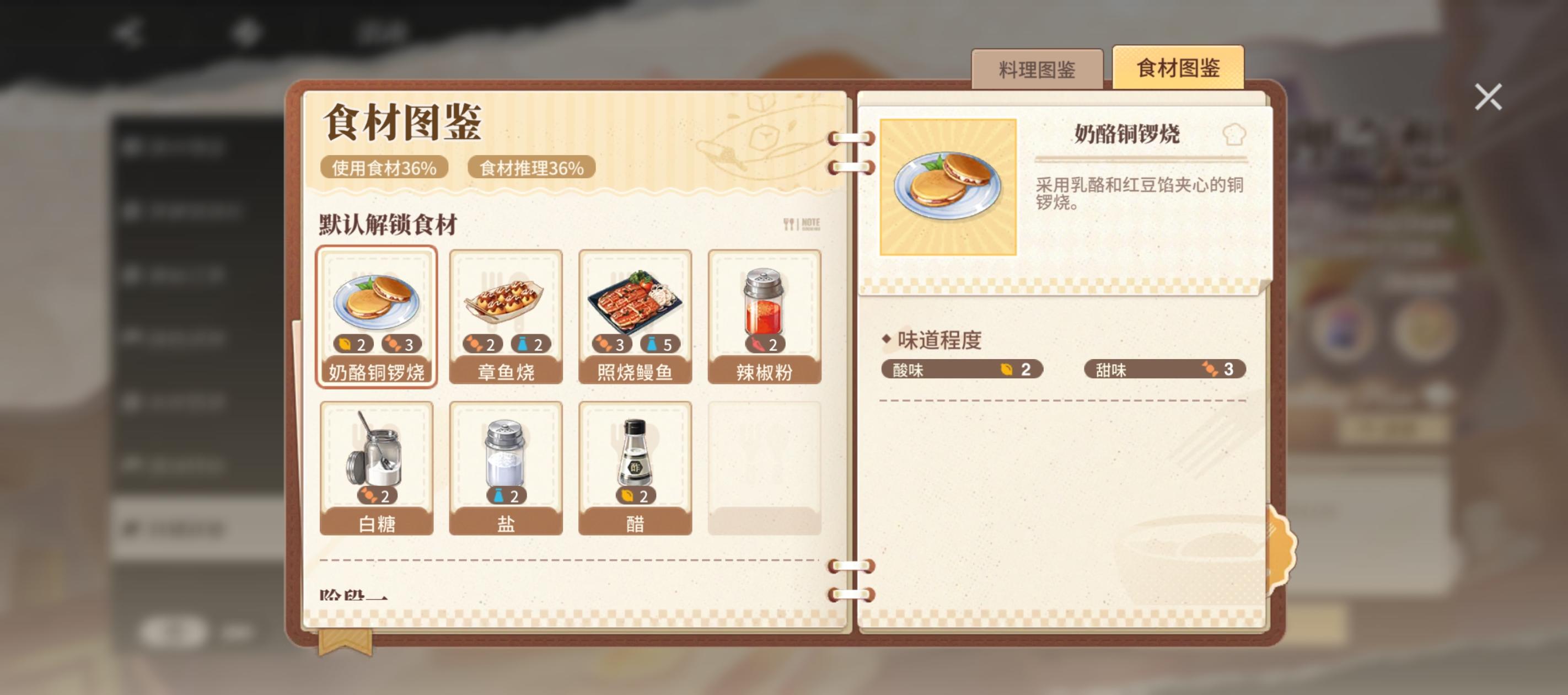 【料理奇想】织姬料理活动食材味道数值攻略