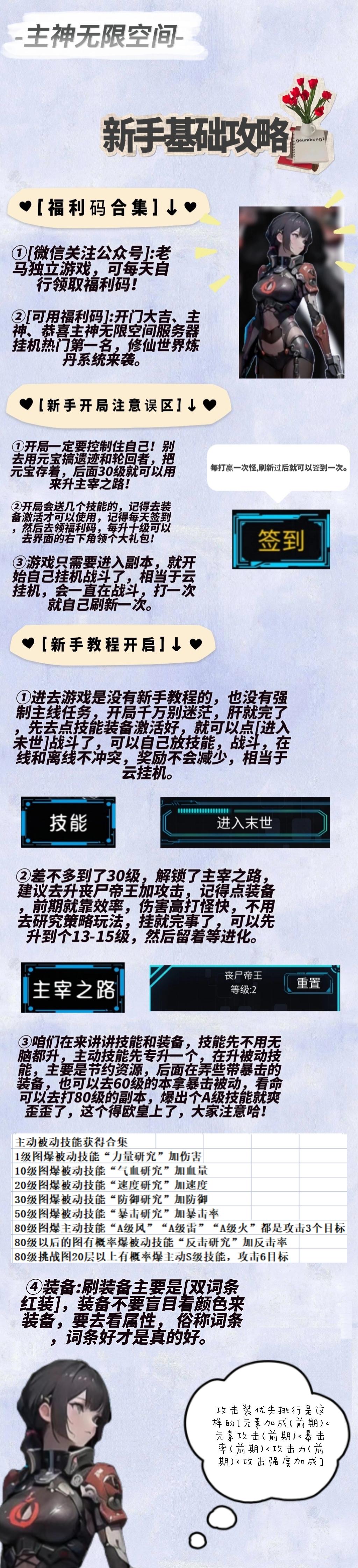 [主神无限空间]新手基础攻略