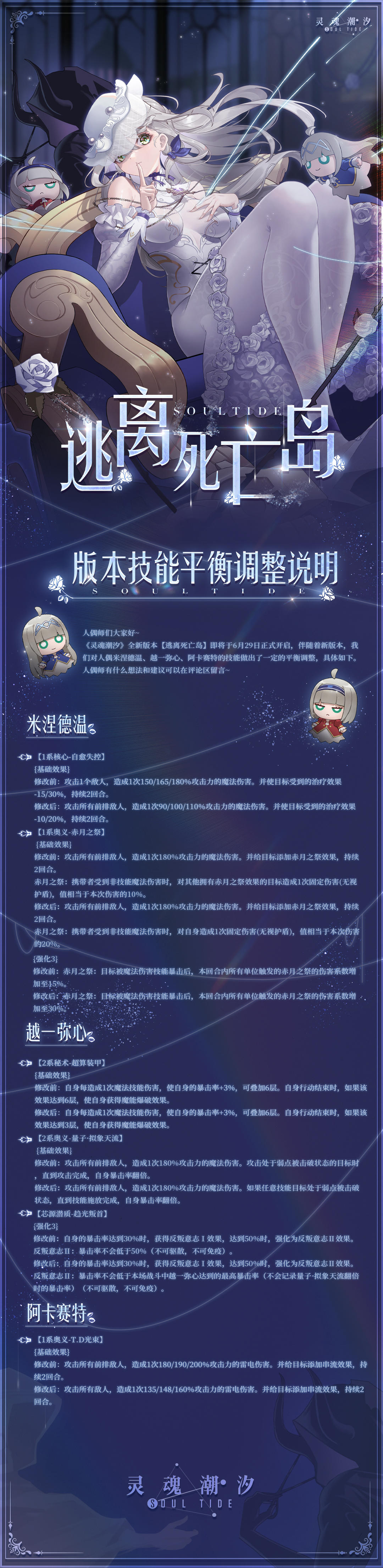 【逃离死亡岛】版本技能平衡调整说明