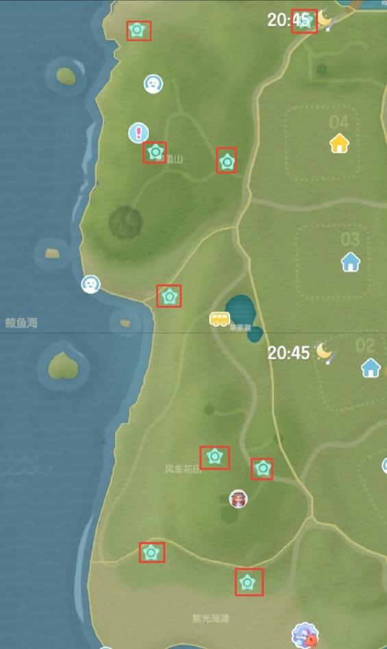 9个陨石碎片点位