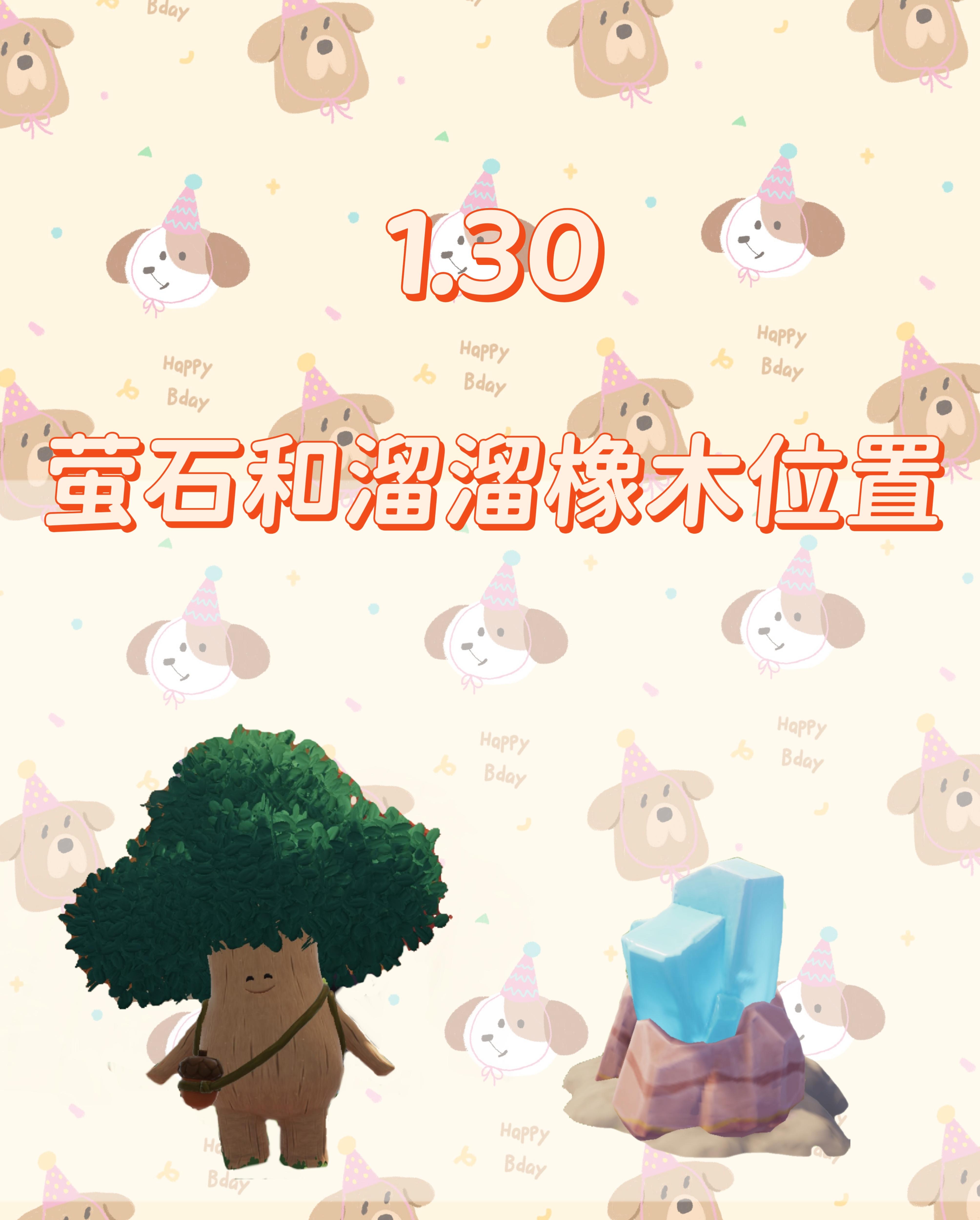 今日萤石和溜溜橡木位置已更新！