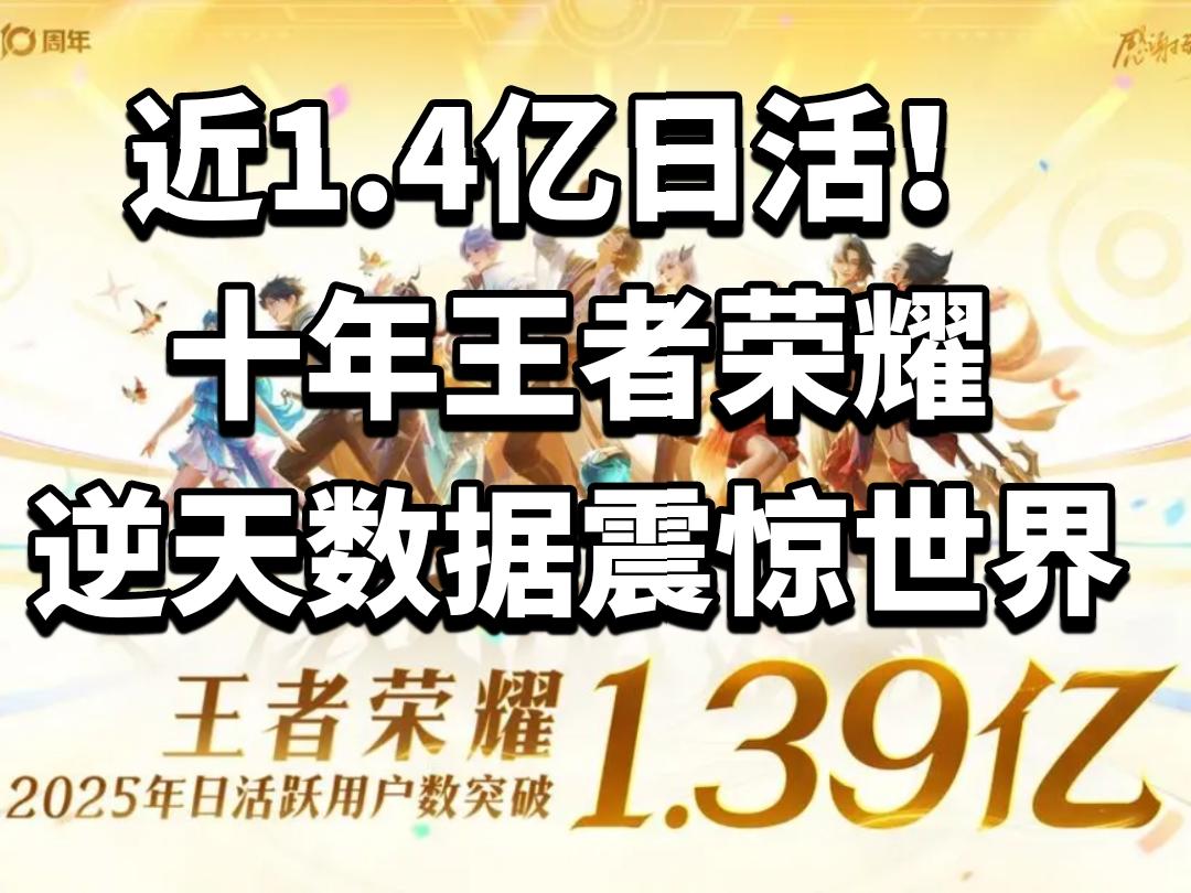 近1.4亿日活！十年王者逆天数据震惊世界！