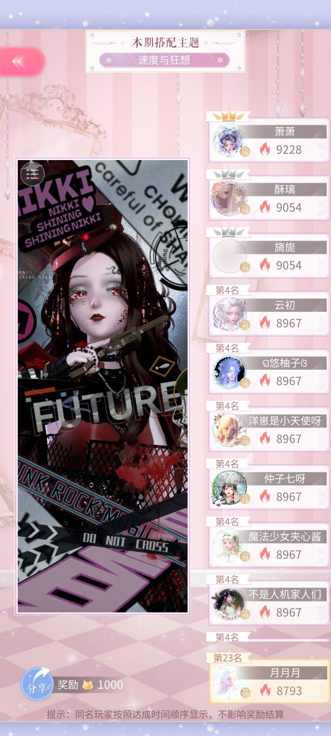 超级惊喜！第一次分数这么高拿到头像框！截图