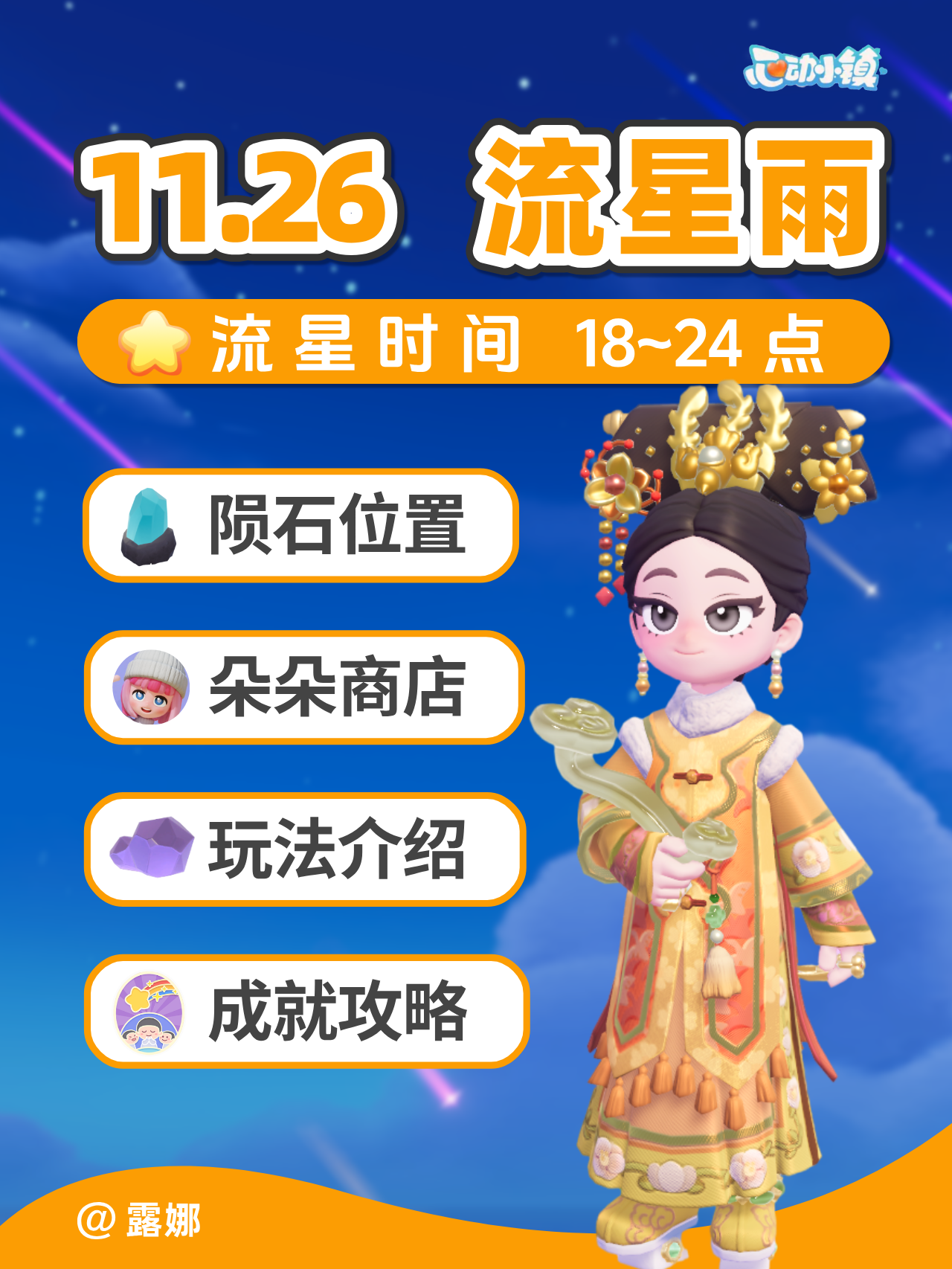 11月26日 流星雨 全9陨石位置已更 朵朵位置