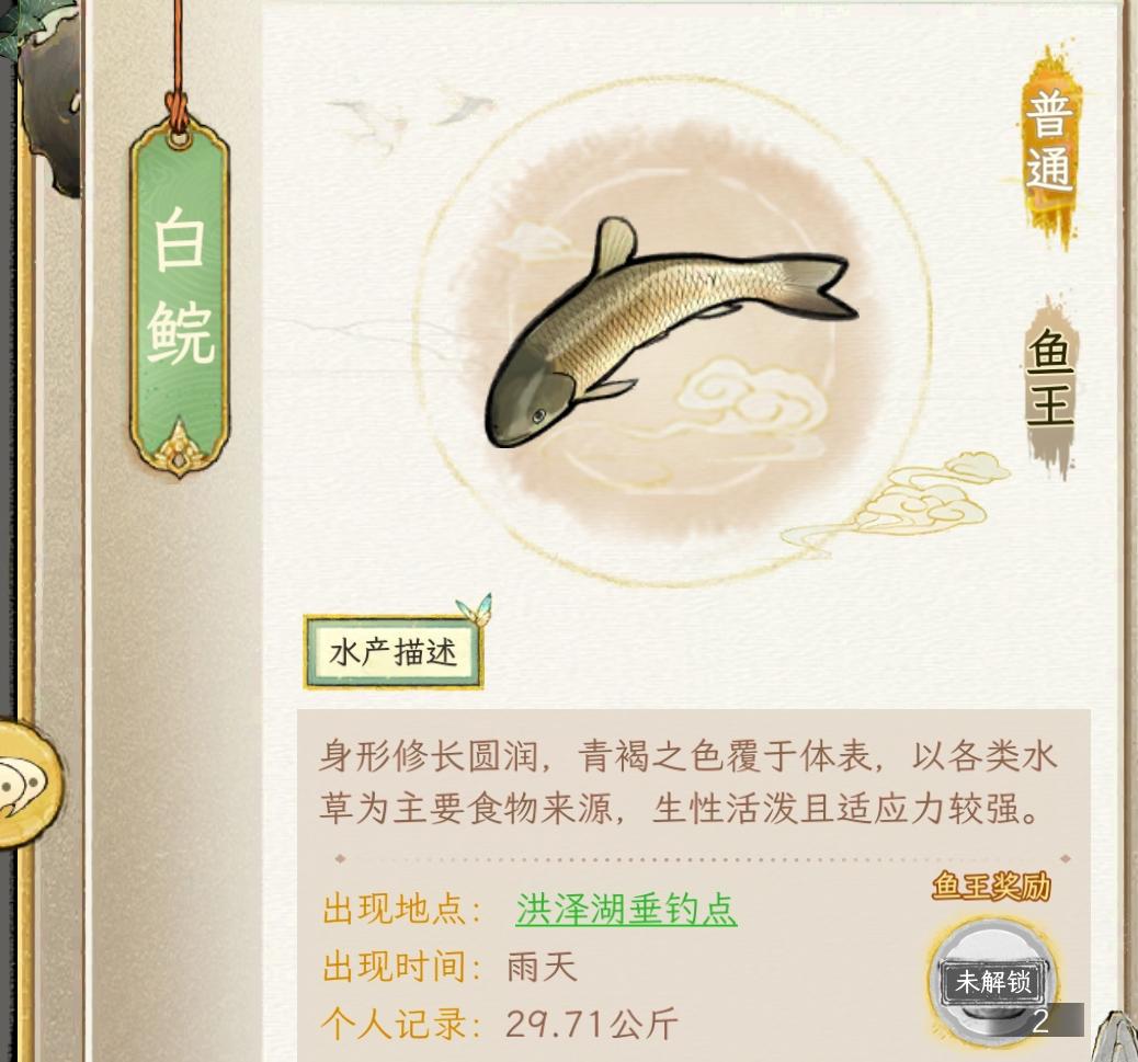 钓鱼图鉴——白鲩