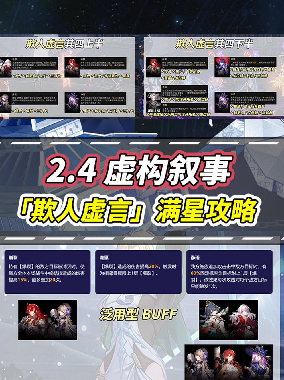 【V2.4攻略】虚构叙事「欺人虚言」满星攻略