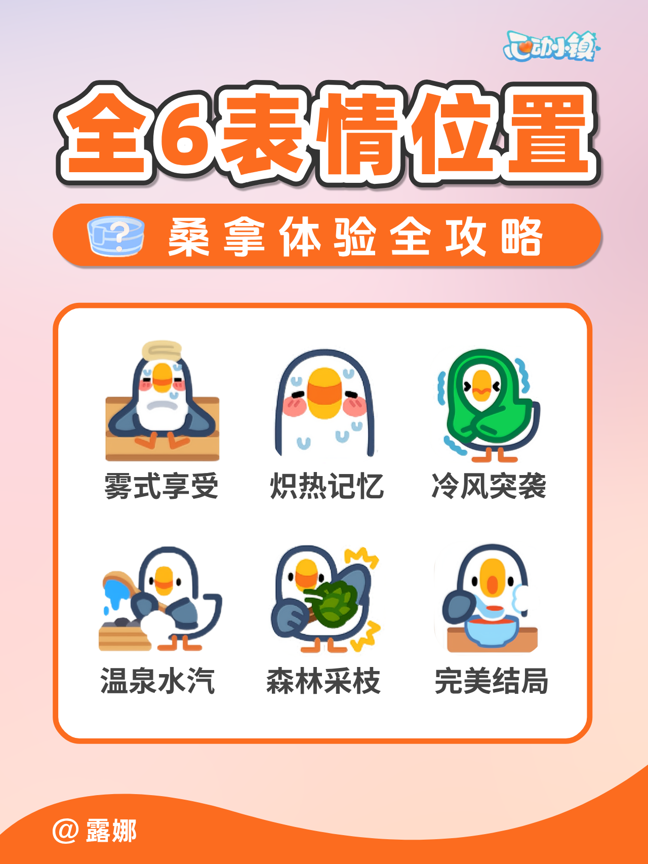 桑拿体验 全6个表情位置 限定泡泡攻略