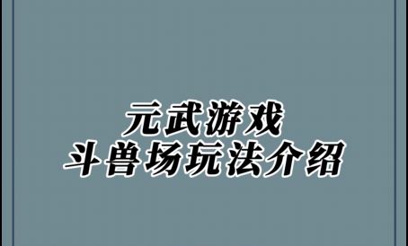 【元武】斗兽场玩法介绍