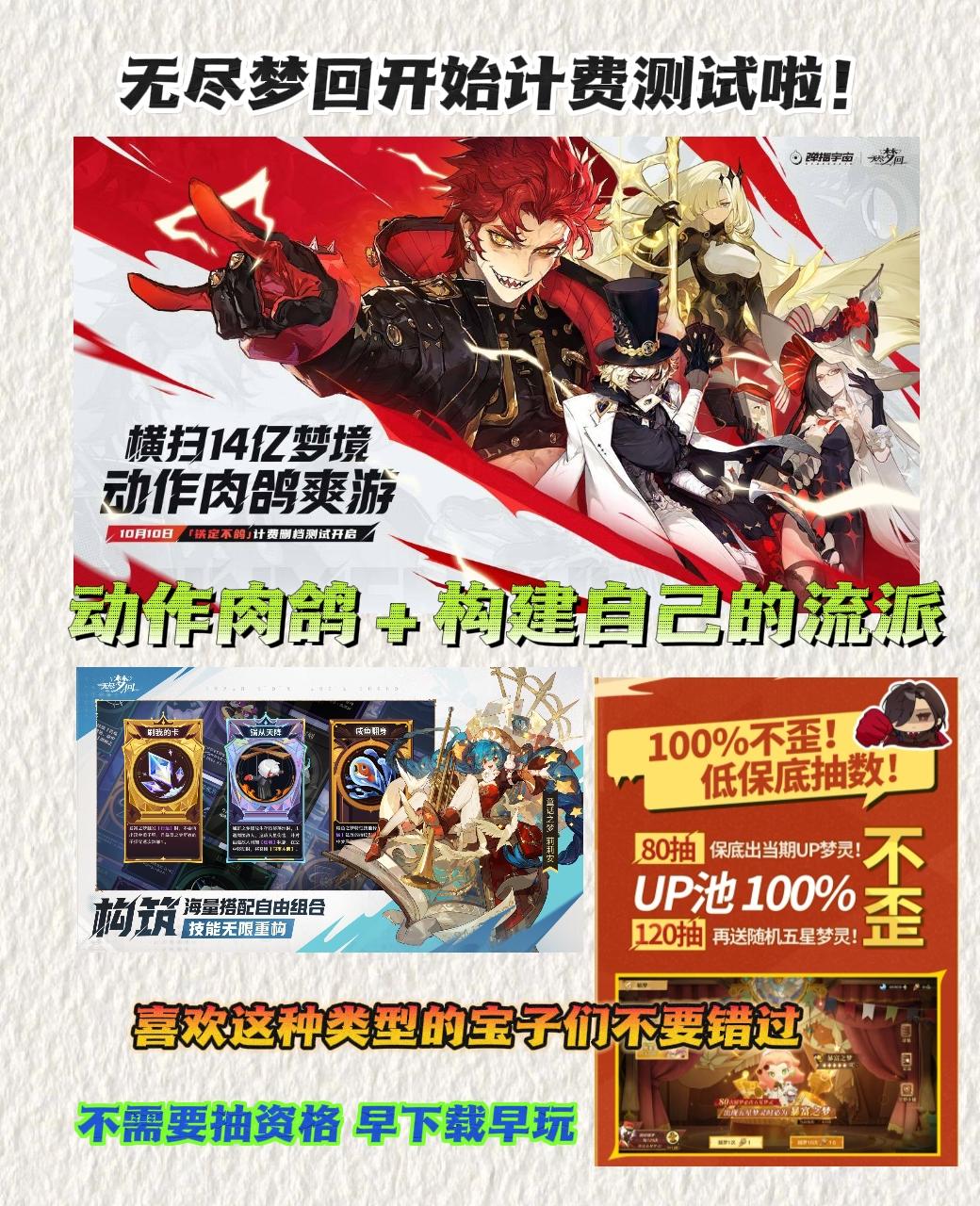 无尽梦回开始测试啦👉无需抽取资格早下早有