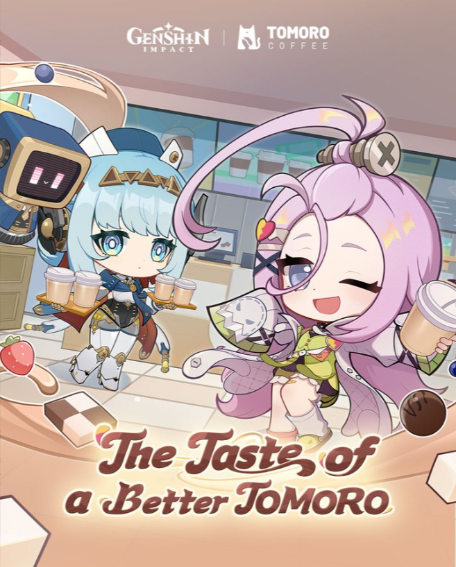 《原神》x TOMORO COFFEE联动11月26日开启，新角色主题福利上线