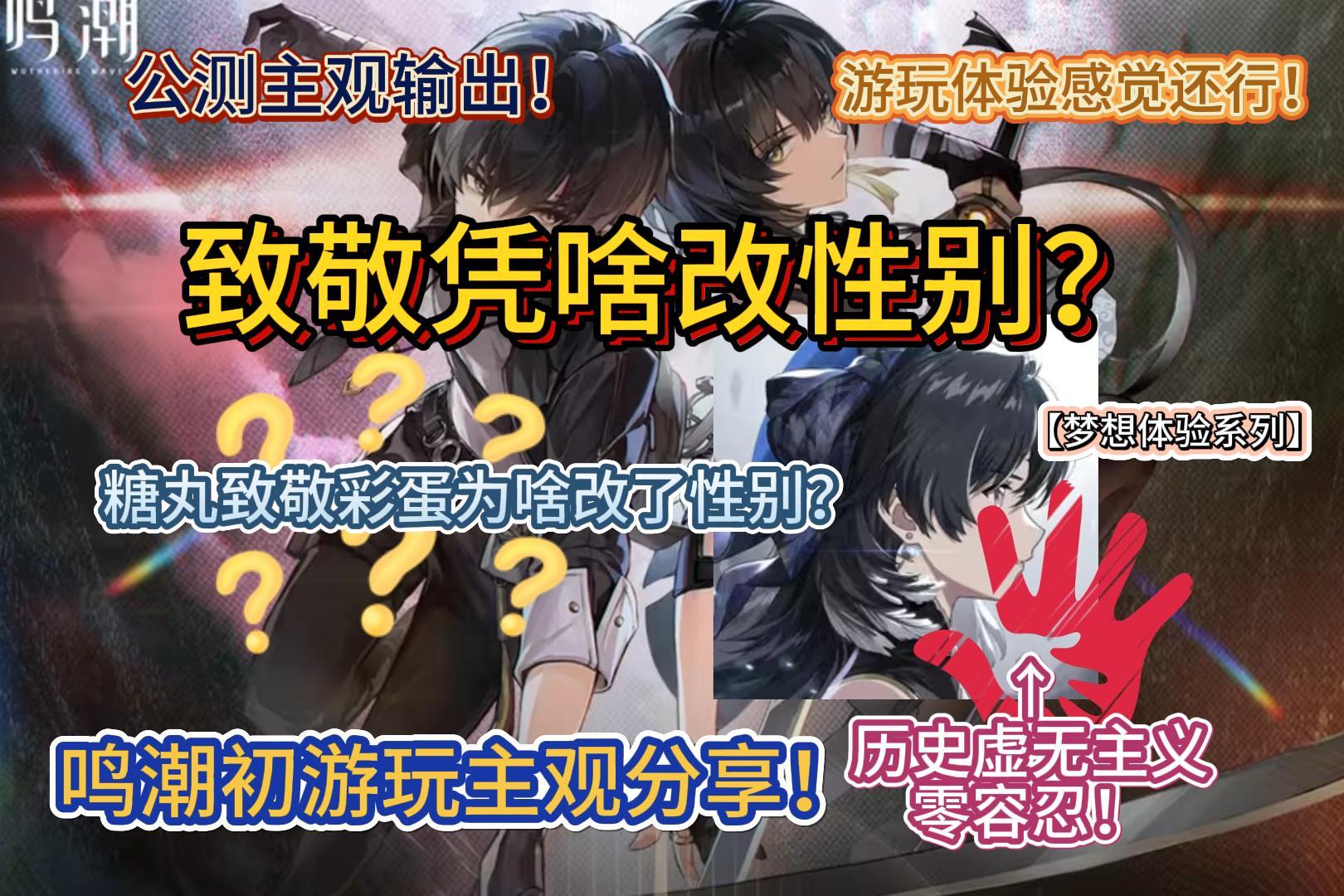 致敬凭啥改性别？鸣潮初游玩主观分享！但糖丸致敬为啥改了性别？