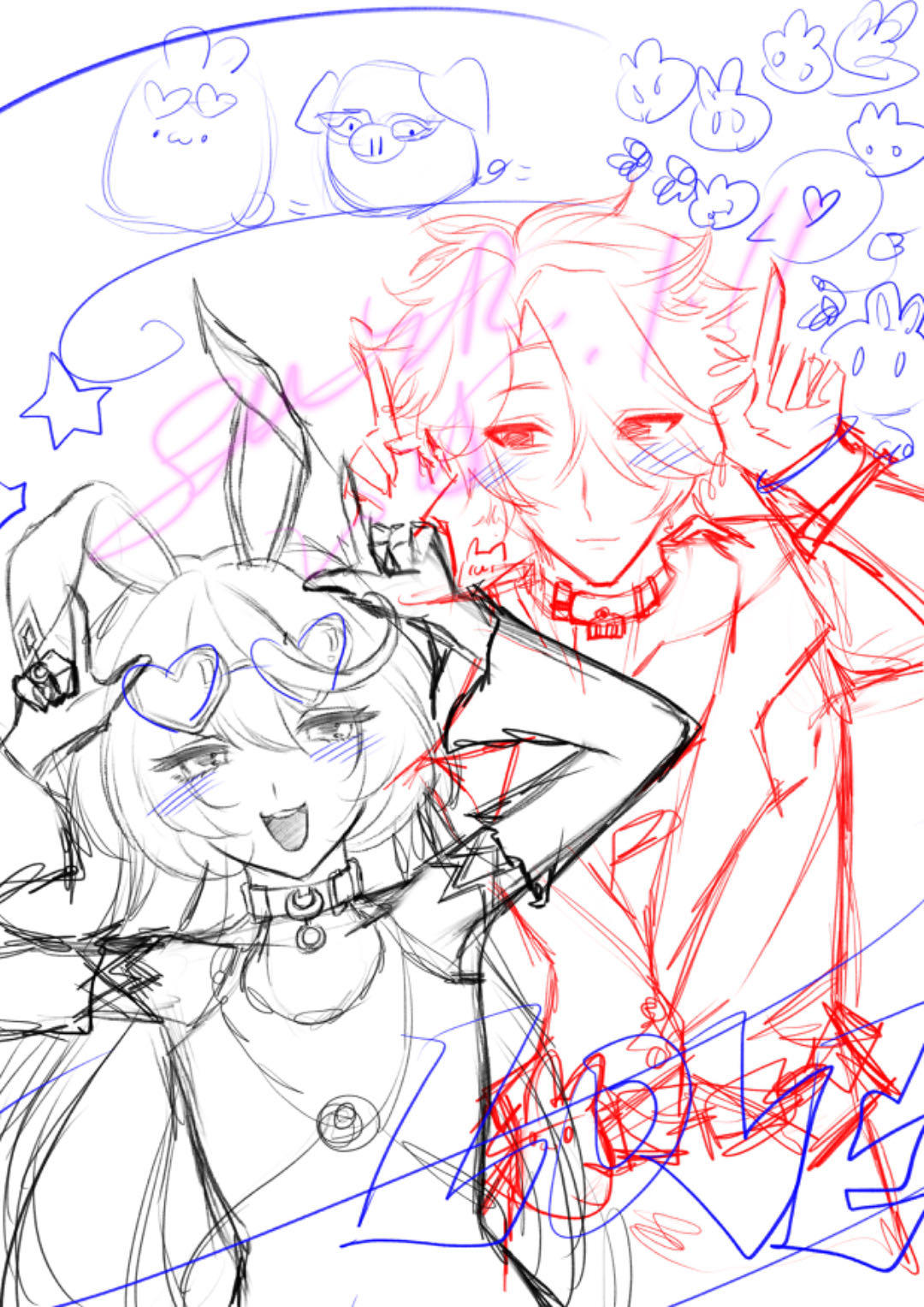 【ss19创作】双人插😋❤️（草稿）