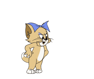 #猫和老鼠# #动作展示# 今天为小伙伴们带来的动作展示是——图茨，娇俏可爱的少女猫，在赛场上的实力可一点也不弱哦~