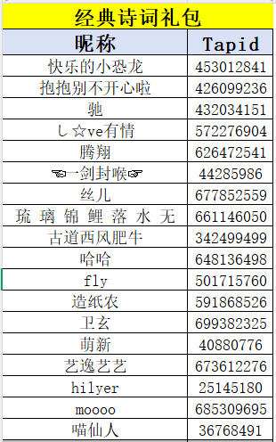 【名单已公布】新春诗词汇