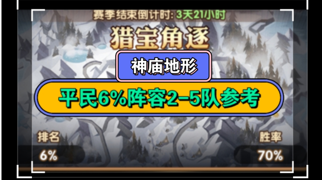 剑与远征 ）猎宝角逐 平民6%2-5队参考