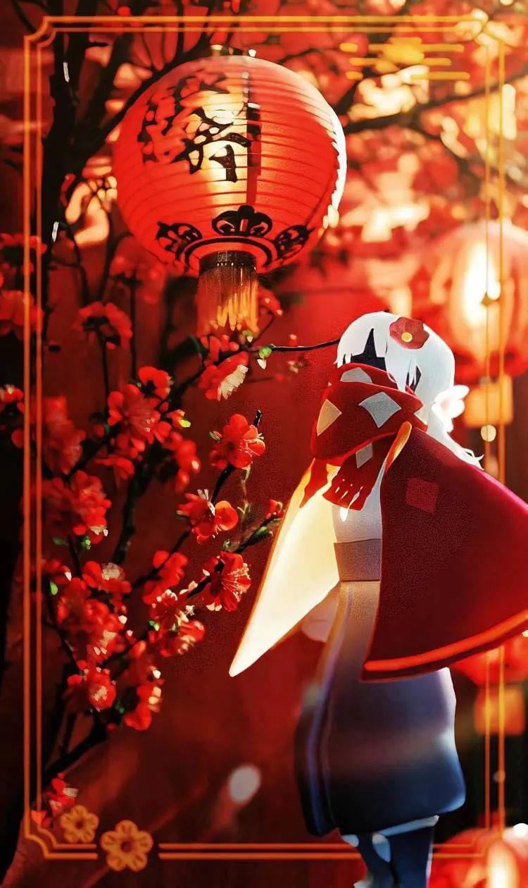 【光遇春节壁纸教程】除夕灯笼