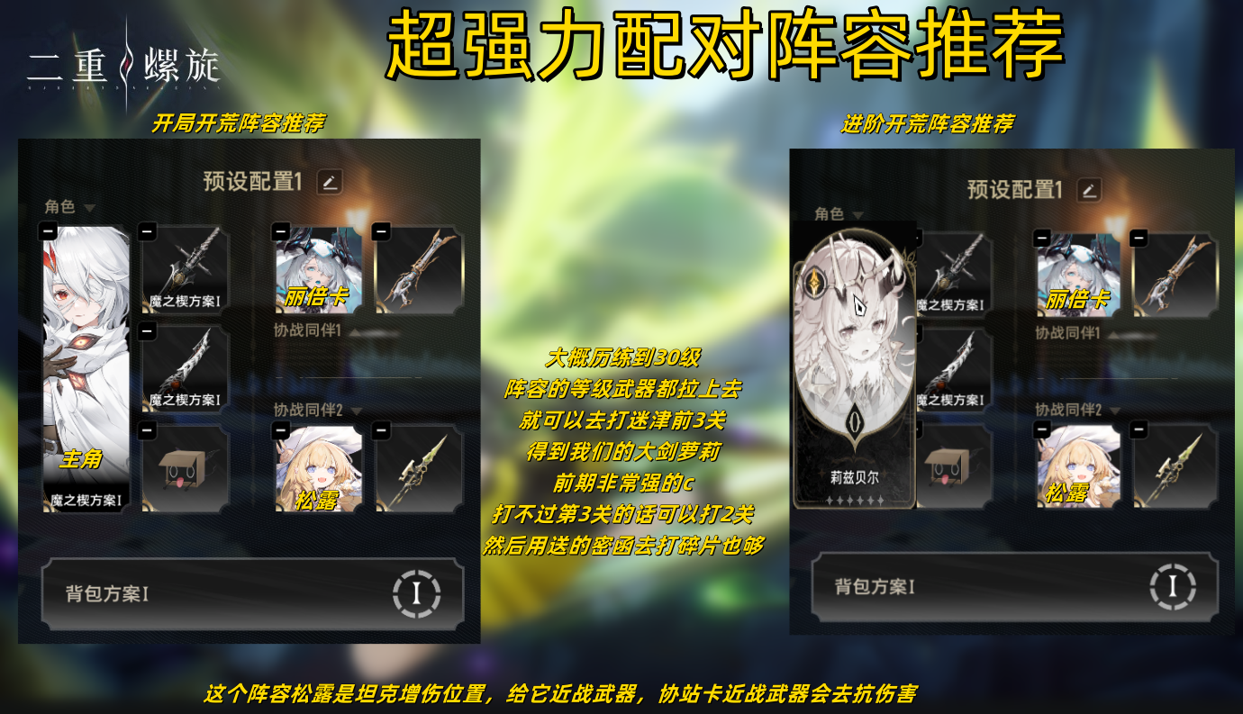 超好用的阵容推荐，开荒到深渊一条龙截图