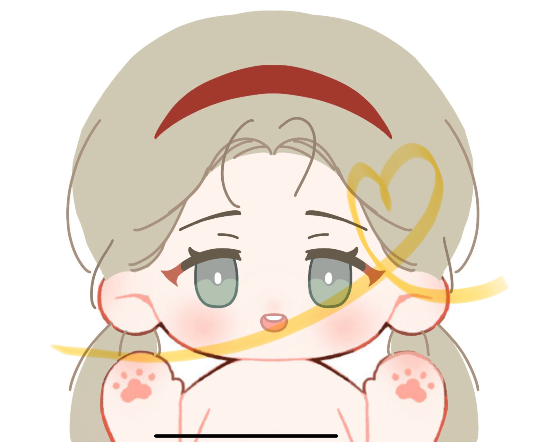 画了莉莉的棉花娃娃稿～