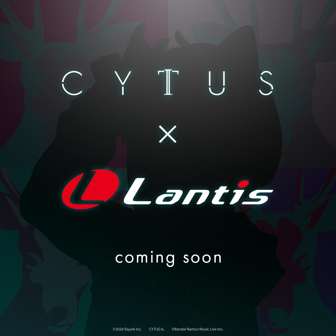 Cytus II × Lantis 联动决定！ 
Cytus II 将与 Bandai Namco Music Live 旗下品牌 Lantis 展开合作，收录来自5部TV动画的经典歌曲！ 
详细消息将陆续公布，敬请期待～
 #雷亚游戏 #音乐世界cytusii#音乐世界CytusII#音乐世界CytusII