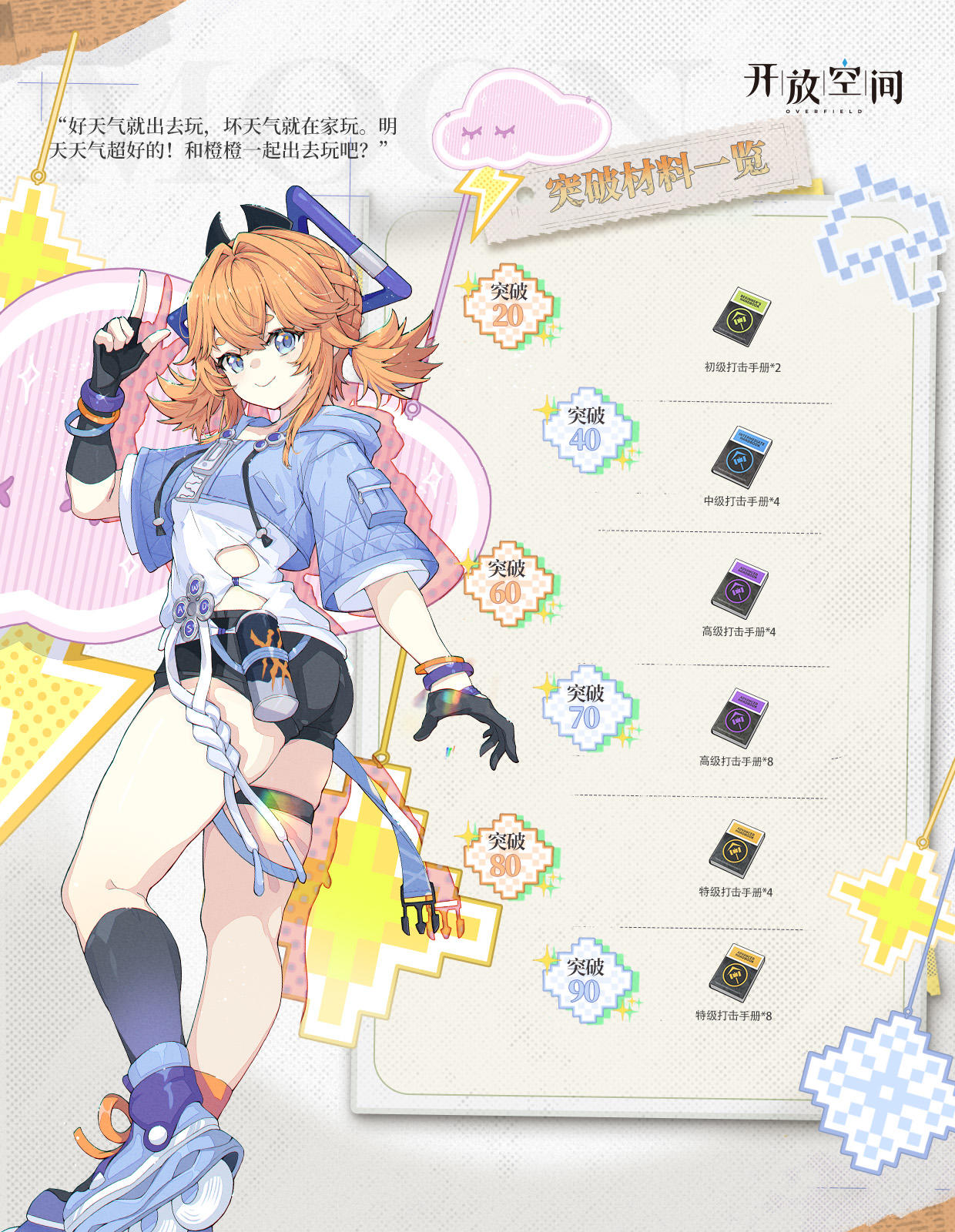 「养成&技能情报」天气之子 | 程橙橙