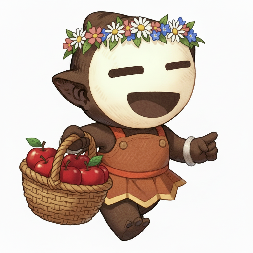 克特森林的苹果熟了，小布我今天采了好多(*^▽^*)