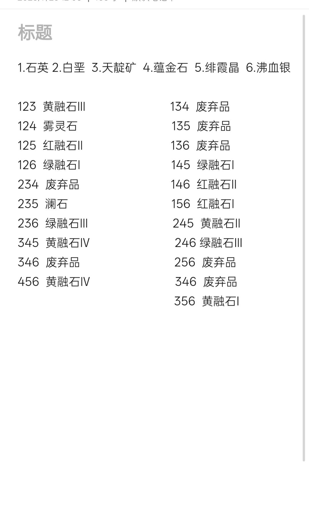 活动炼金配方及效果