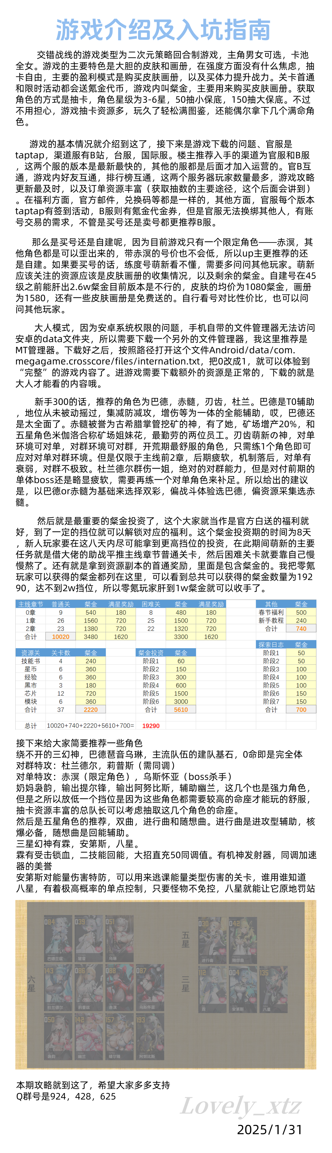 交错战线游戏介绍及入坑指南