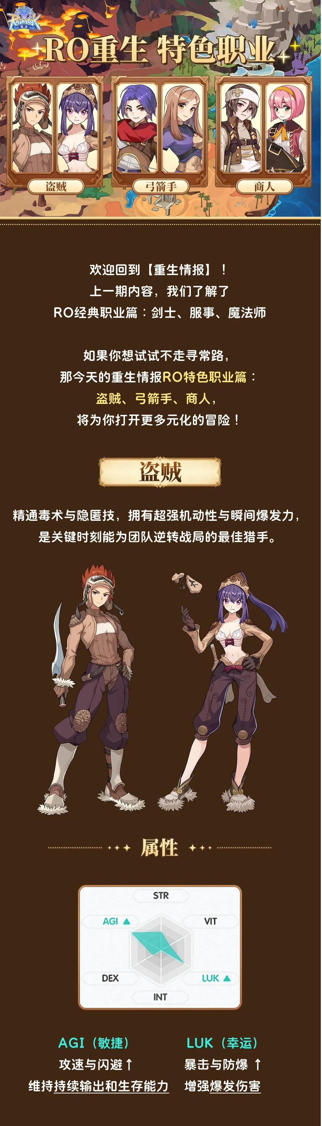 重生情报丨RO特色职业：盗贼、弓箭手、商人，有什么特别的魅力？