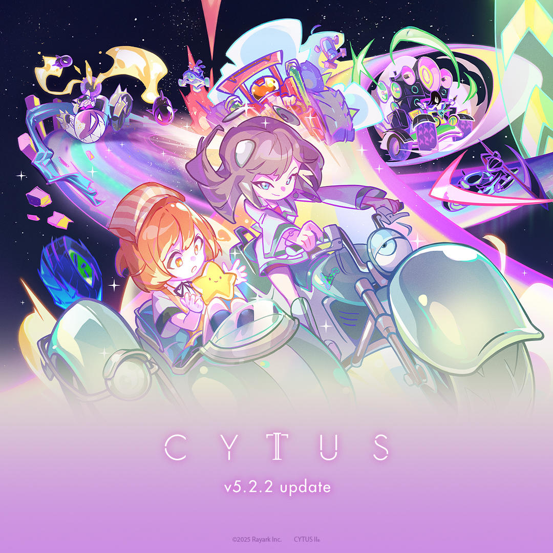 Cytus II v5.2.2 更新
- 追加曲包 "Cosmic Radio 2024"，总共5首全新歌曲
 - コズミックファンファーレ!!!! / cosMo＠暴走P
 - #Interstellar _Believer / ああああ × otoshi.b
 - LUNATiC CiRCUiT / YOFUKASHi Sound Team
 - Nya☆ばんちゅーる / momocac