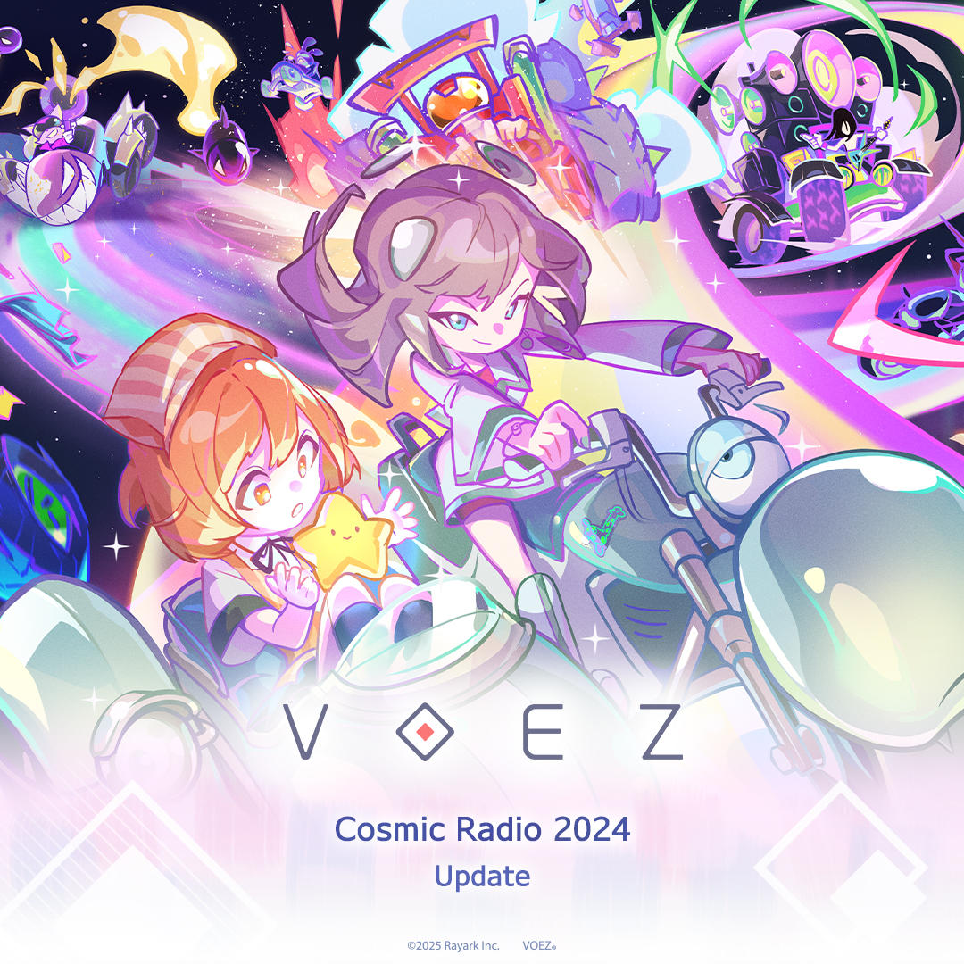 📣VOEZ Update📣
全新曲包「Cosmic Radio 2024」现已更新！
Voezer们赶快来挑战一下吧！