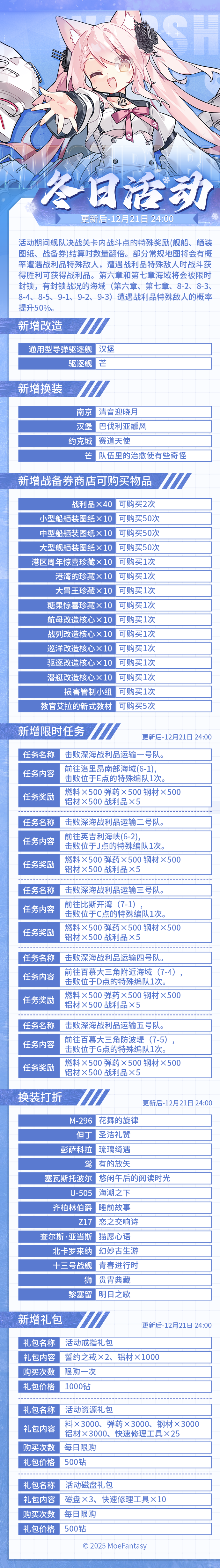 2025.11.28 不停机更新公告 & 冬日活动公告